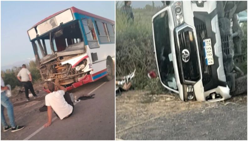 Una Moto Un Colectivo Y Una Camioneta Protagonizaron Un Fuerte Choque