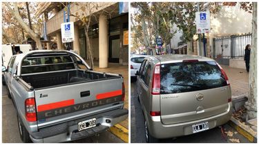 Denuncian que vehículos tapan los accesos de personas con discapacidad
