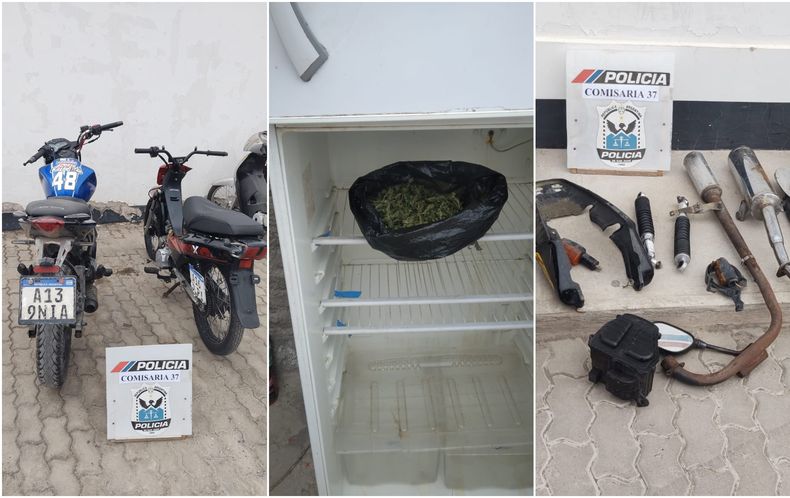 Picadas ilegales en Caucete: seis allanamientos, motos secuestradas, menores implicados y hallan droga en uno de los operativos