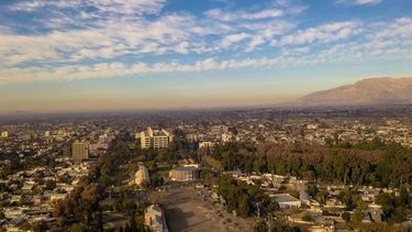 Agarrate, así llega el viento Zonda al centro de San Juan