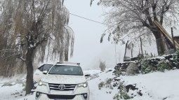 La nieve dijo presente en un departamento de San Juan regalando postales únicas