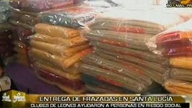 El Club de Leones entregó donaciones en Santa Lucía