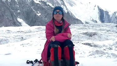 Natalia, la alpinista rusa que quedó sola en la montaña.&nbsp;