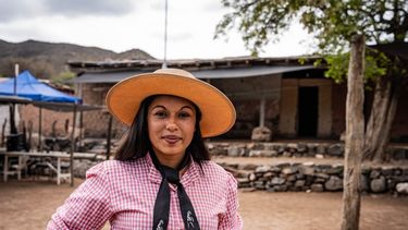 Micaela Elizondo, presidenta de la Agrupación Gaucha Virgen de Lourdes de Sierras de Chávez.