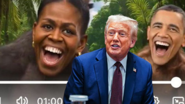 Trump publicó, y después borró, un video en el que muestra a los Obama como simios