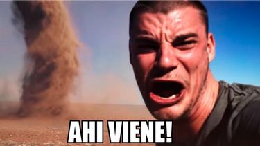 Por la alerta de viento Sur, un meme se hizo viral entre sanjuaninos