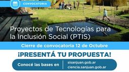 Convocatoria para la presentación de Proyectos de Tecnología para la Inclusión Social 2018