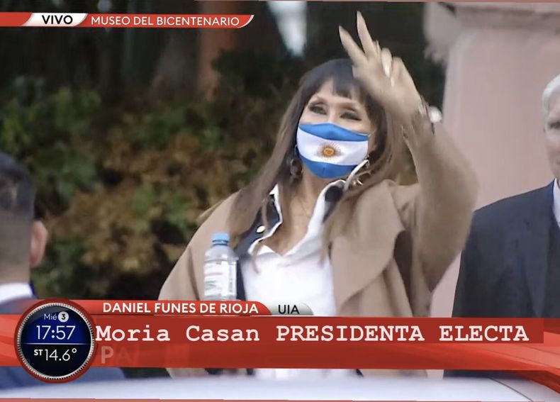 Moria Casán y la prenda con la que revolucionó la asunción de Sergio Massa