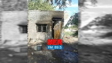 La familia albardonera que se quedó sin nada por el incendio fue asistida
