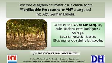 Charla sobre fertilización poscosecha en vid
