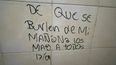 Este es uno de los mensajes que escribieron alumnos en una de las escuelas de San Juan. Este es uno de los mensajes que escribieron alumnos en una de las escuelas de San Juan.