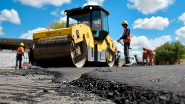Jáchal inició esta semana los trabajos de repavimentación de la playa de maniobras de la Terminal de Ómnibus.