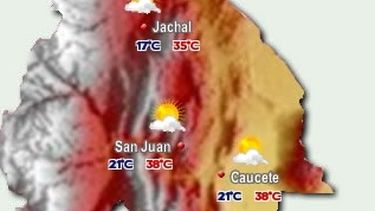 Casi 40 grados, y algo de agua a la noche