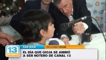 El día que Gioja fue notero de CANAL 13