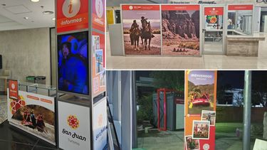 El Ministerio de Turismo presentó reacondicionamientos en los puestos de información del Aeropuerto Domingo Faustino Sarmiento, la Terminal de Ómnibus y la Casa Natal de Sarmiento.