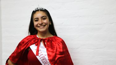 El chiste que terminó cumpliendo un sueño: Josefina, la joven que portó la banda de Embajadora en Barreal