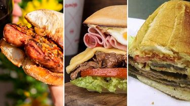 El chori, el lomito y el sándiwch de milanesa, tres grandes embajadores de la cocina argentina.