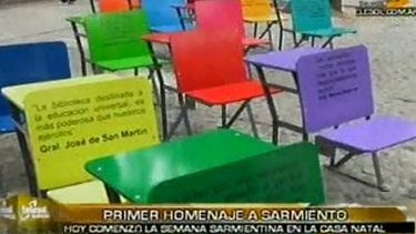 Comenzó la semana sarmientina con un homenaje en la casa natal