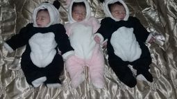 Día del Padre completo: por fin, al último de los trillizos sanjuaninos le dieron el alta médica