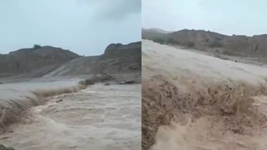 Video: así se vivió la crecida del río camino a Mogna