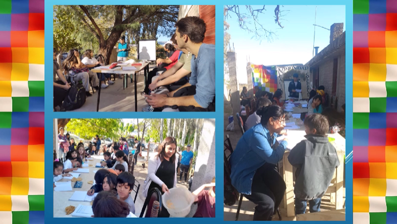 Los alumnos en la etapa de sensibilización.