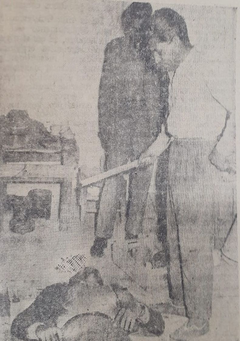 La reconstrucción del crimen. Foto de Diario de Cuyo.