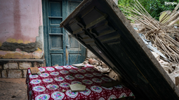 Albardón y el día después de la tormenta: calles anegadas y viviendas colapsadas