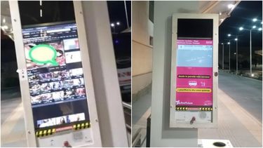 Antes y después. El incidente ocurrido en abril de este año y los tótems durante los primeros días de agosto.