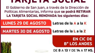 Chimbas: comienza la entrega de plásticos de la tarjeta social
