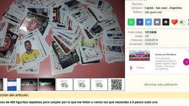 El mercado negro de figuritas del mundial llegó a San Juan