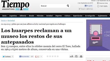 Repercusión a nivel nacional de la nota de las momias Tiempo de San Juan