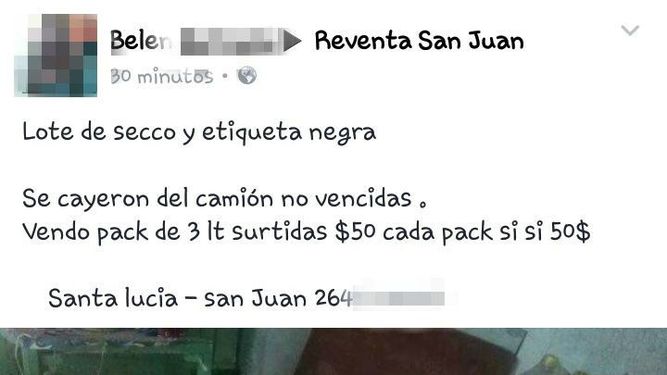 Encontró packs de gaseosas tirados y los vende por la web