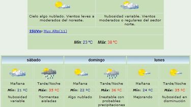 Anuncian máxima de 38 grados y viento Norte