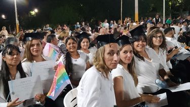 La emotiva recibida de integrantes de la comunidad LGBT sanjuanina