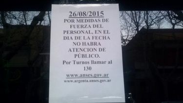 ANSES: paro total sin atención, tampoco dan turnos
