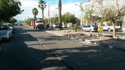 Iniciaron el operativo de limpieza y mantenimiento en Avenida Rawson