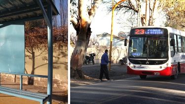 Construyeron refugios pero cambió el recorrido de los micros