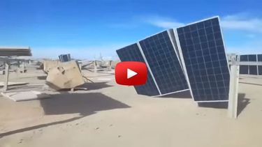Destrozos: qué pasó y cómo afectó el Zonda al parque solar en Iglesia
