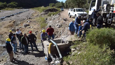 Las obras que desarrolló OSSE en conjunto con el municipio de Valle Fértil para mejorar el servicio de agua. Foto: Info Valle Fértil