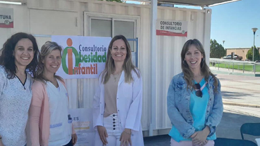 El equipo interdisciplinario que aborda los casos de obesidad infantil en el Hospital de Pocito.