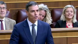 Pedro Sánchez, en su comparecencia frente al Parlamento de España.