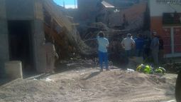 Tremendo: se les cayó el techo de una obra en construcción en Santa Lucía