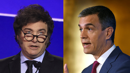 Javier Milei, presidente de Argentina, y Pedro Sánchez, presidente de España.