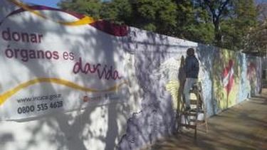 El mural que brega por la vida