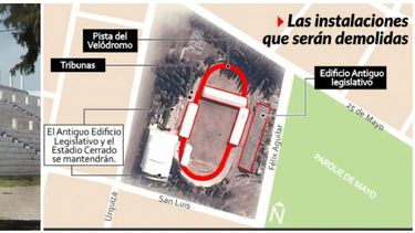 La demolición del estadio abierto dejará hechos polvo 3.000 m3 de hormigón