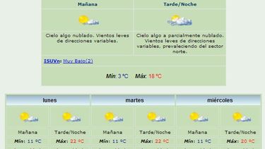 Anuncian máxima de 18 grados y viento Norte
