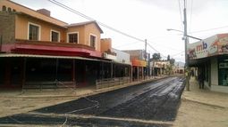 Las calles históricas de Jáchal se modernizan con pavimento nuevo