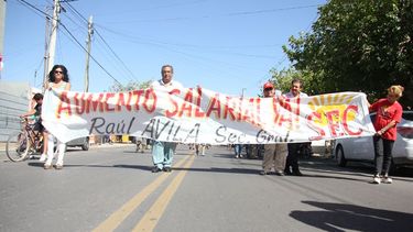 El SEC protestó en Rawson por los despidos