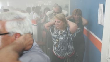 Charla de prevención y simulacro en Rivadavia