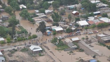 Mirá las imagenes aéreas de la inundación en Sarmiento